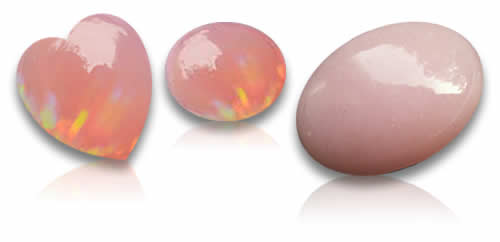 Natürliche rosa Opal-Edelsteine