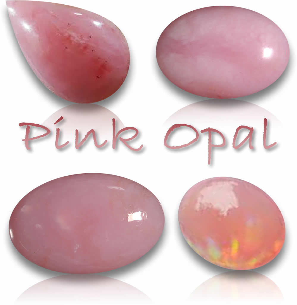 Natürliche rosa Opal-Edelsteine