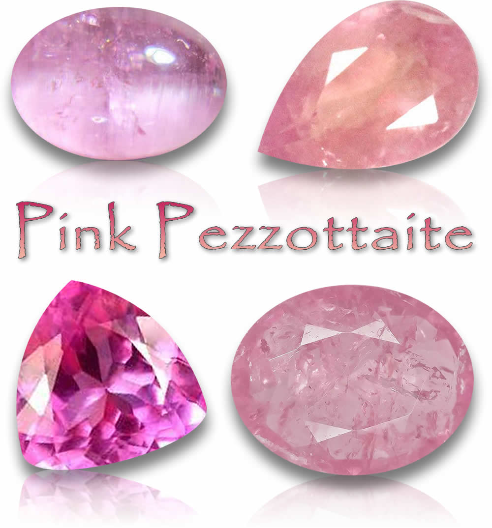 Natürliche rosa Pezzottait-Edelsteine