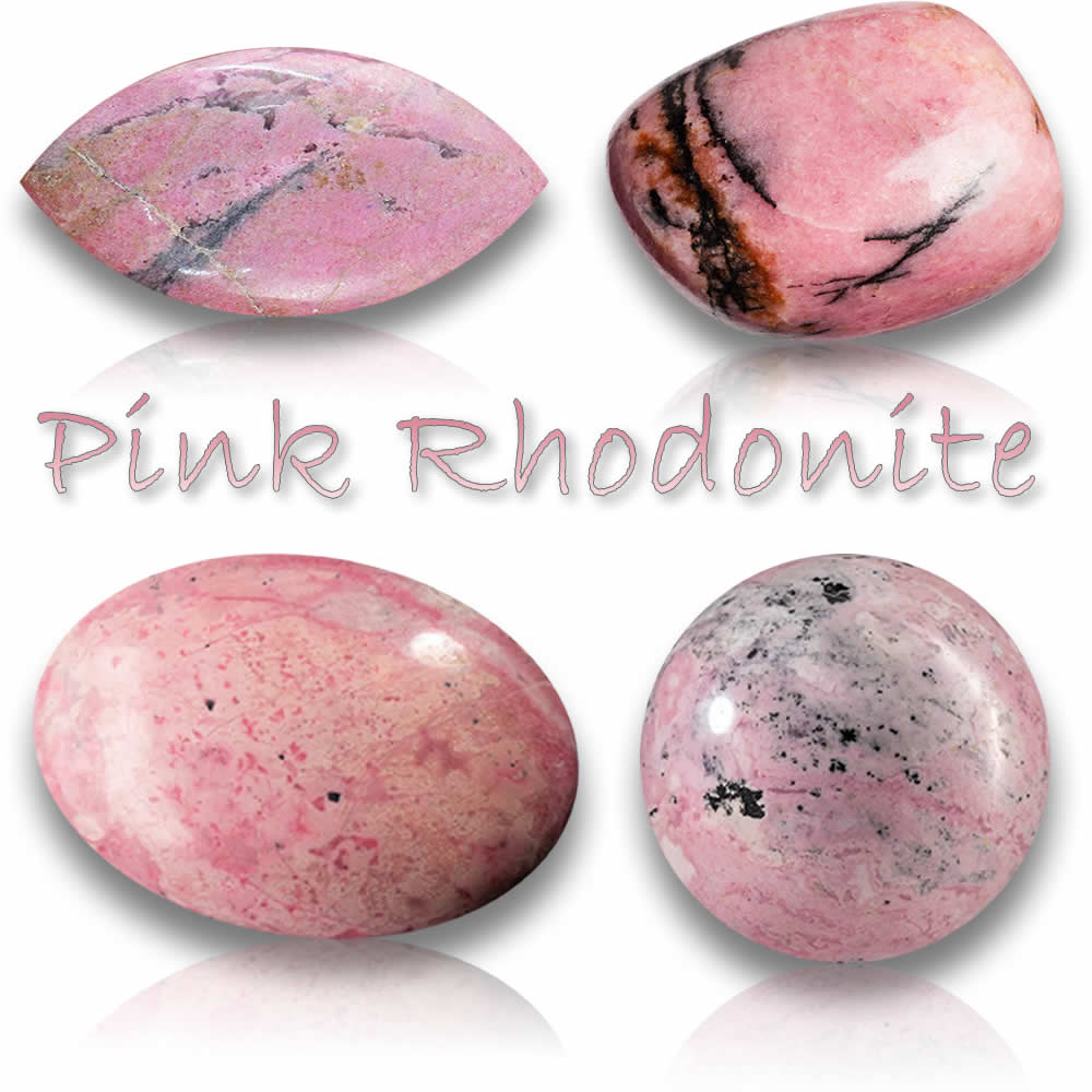 Natürliche rosa Rhodonit-Edelsteine