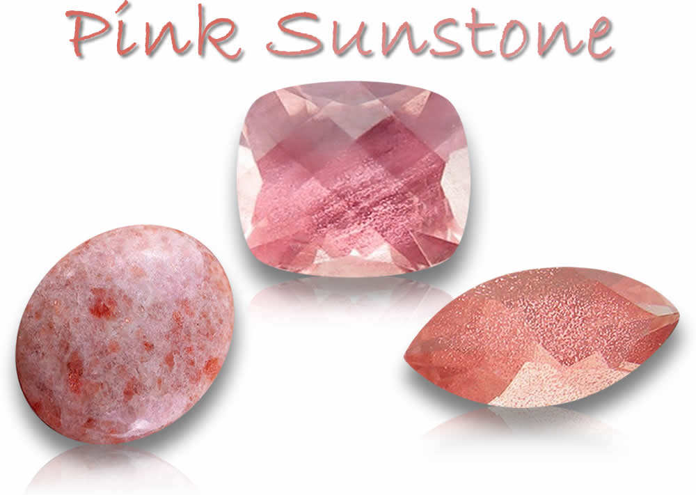 Natürliche rosa Sonnenstein-Edelsteine