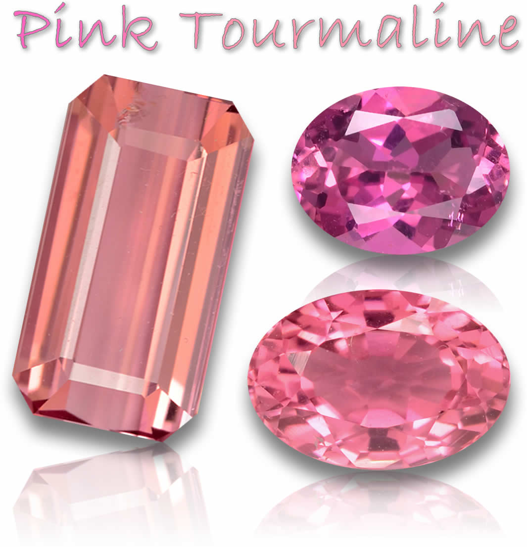 Natürliche rosa Turmalin-Edelsteine