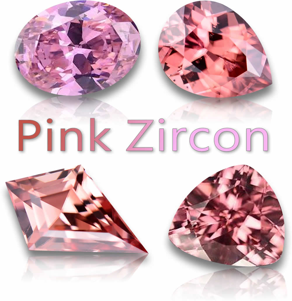 Natürliche rosa Zirkon-Edelsteine