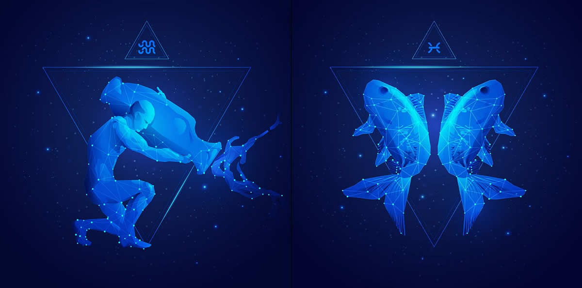 Wassermann und Fische