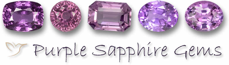 Lila Saphir-Edelsteine