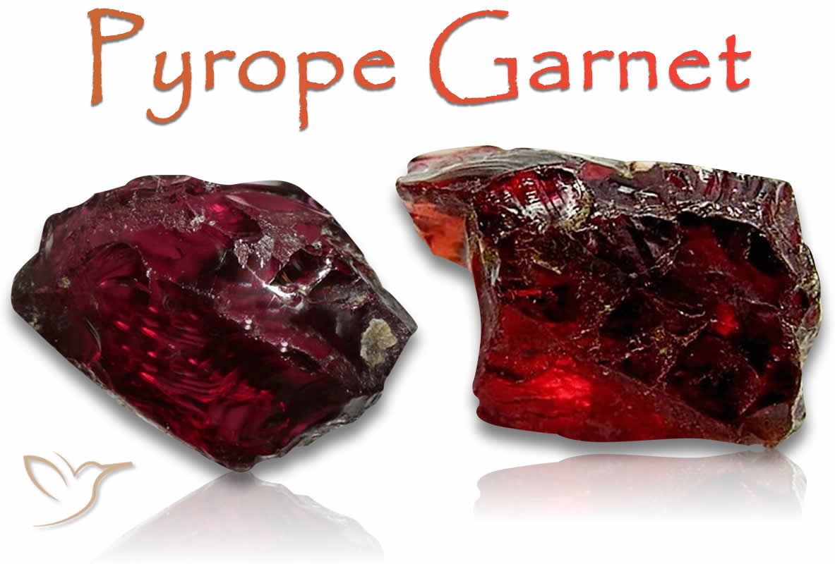 Rohe Pyrop-Granatsteine