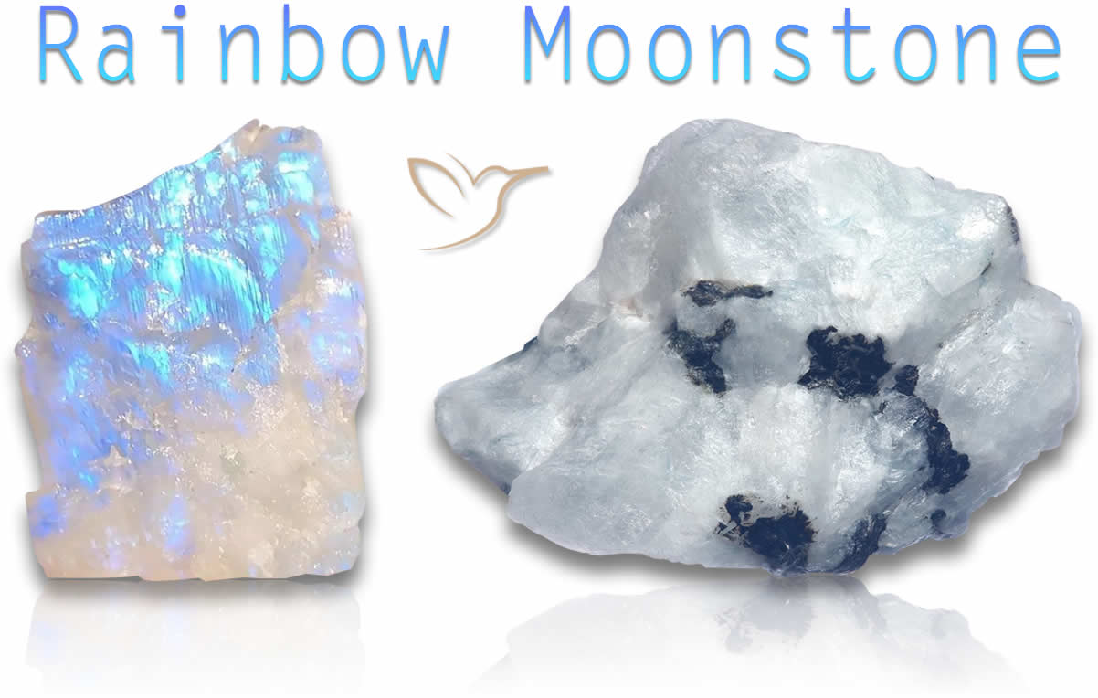 Regenbogen Mondstein Rohsteine