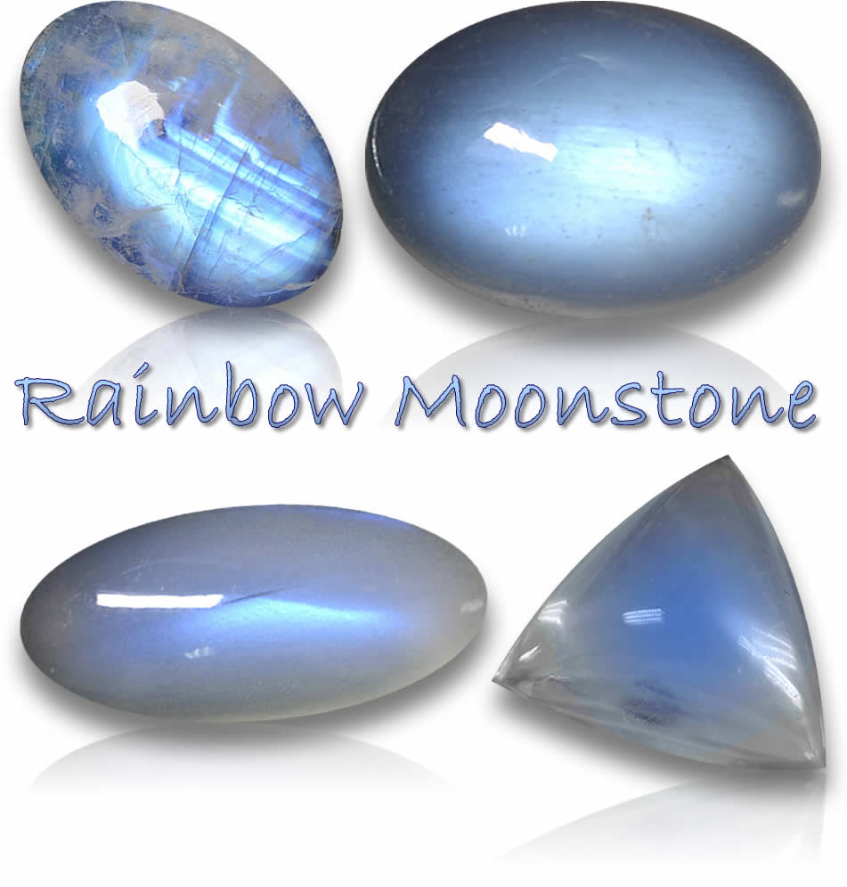 Natürliche Regenbogen-Mondstein-Edelsteine