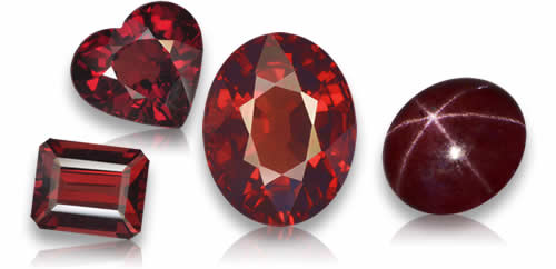 Geschäft Roter Granat Edelsteine