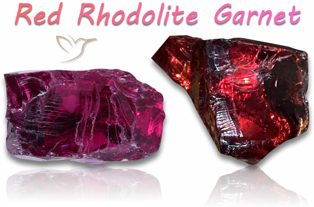 Rohe rote Rhodolith-Granatsteine