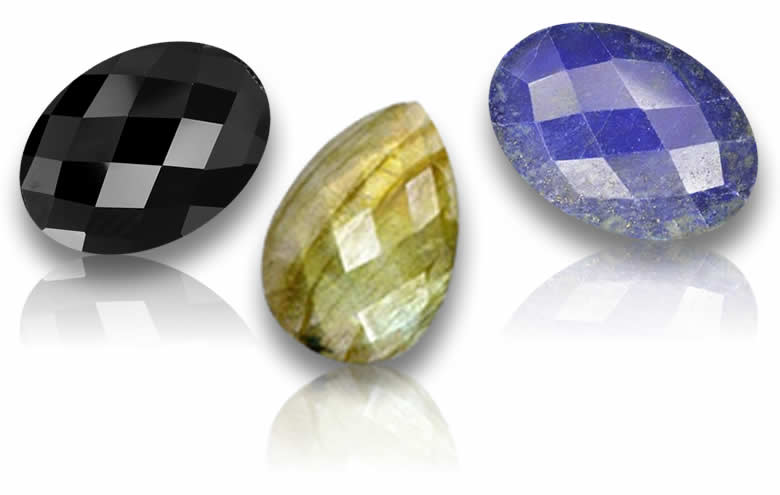 Edelsteine im Rosenschliff mit Vintage-Facettenstil