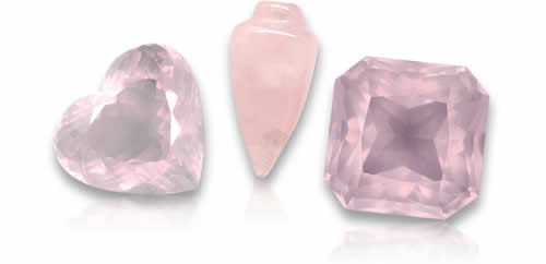Geschäft Rosa Quarz Edelsteine