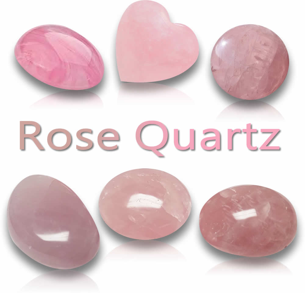 Natürliche Rosenquarz-Edelsteine