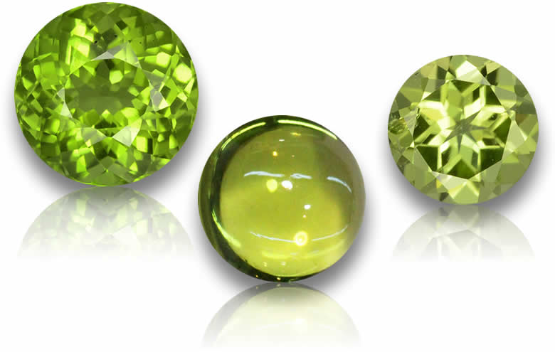 Round Peridot Gemstones - Natural, Certified