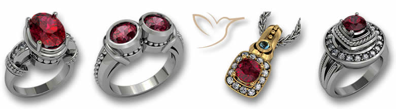 Rubin-Schmuckdesigns von GemSelect