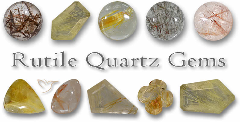 Natürliche Rutilquarz-Edelsteine