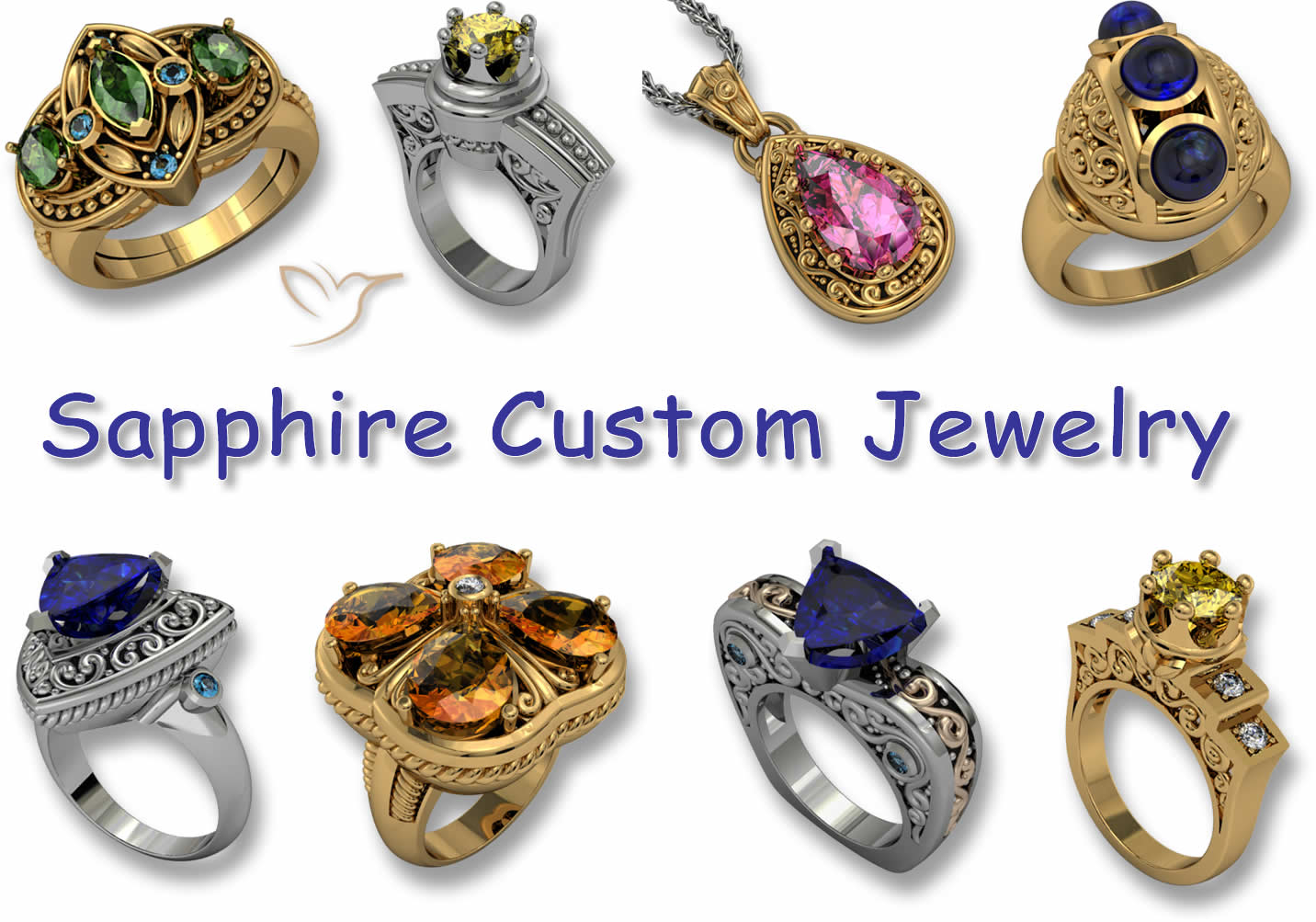 Individueller Schmuck mit Saphir