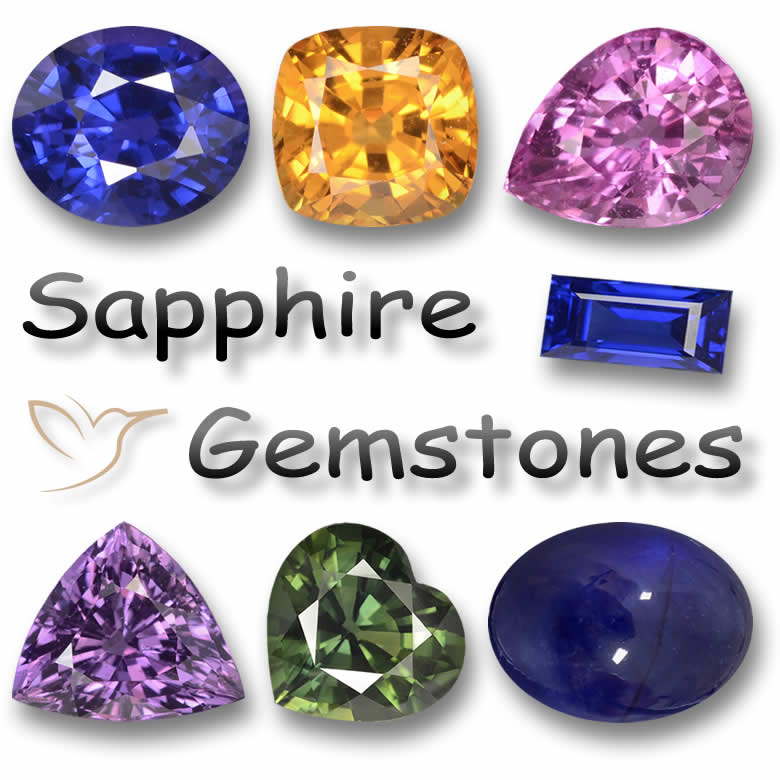 Natürliche Saphir-Edelsteine