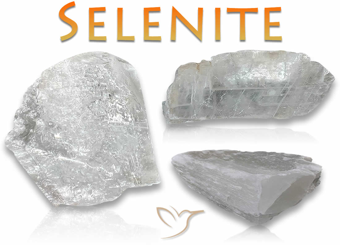 Natürliche grobe Selenit-Edelsteine