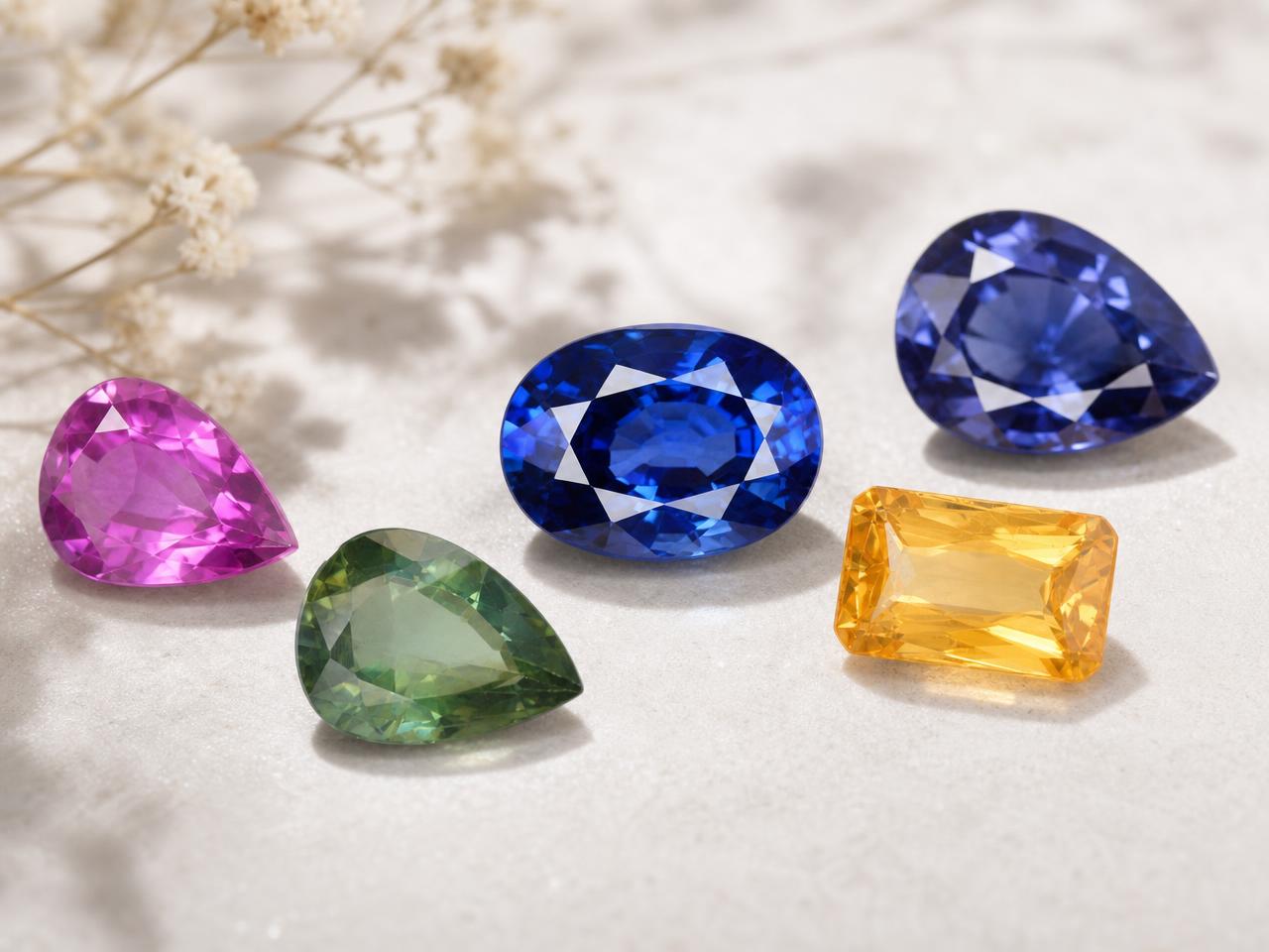 Lose Saphir-Edelsteine für Geburtssteinschmuck für September