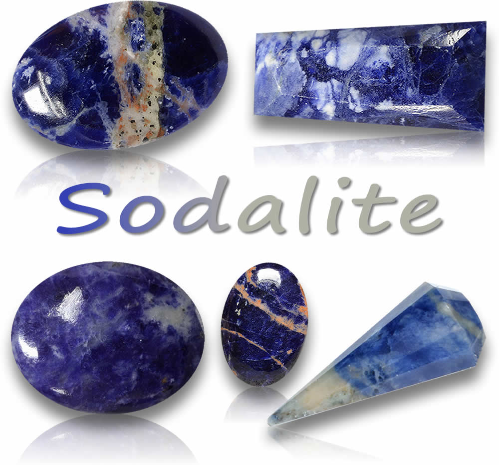Natürliche Sodalith-Edelsteine