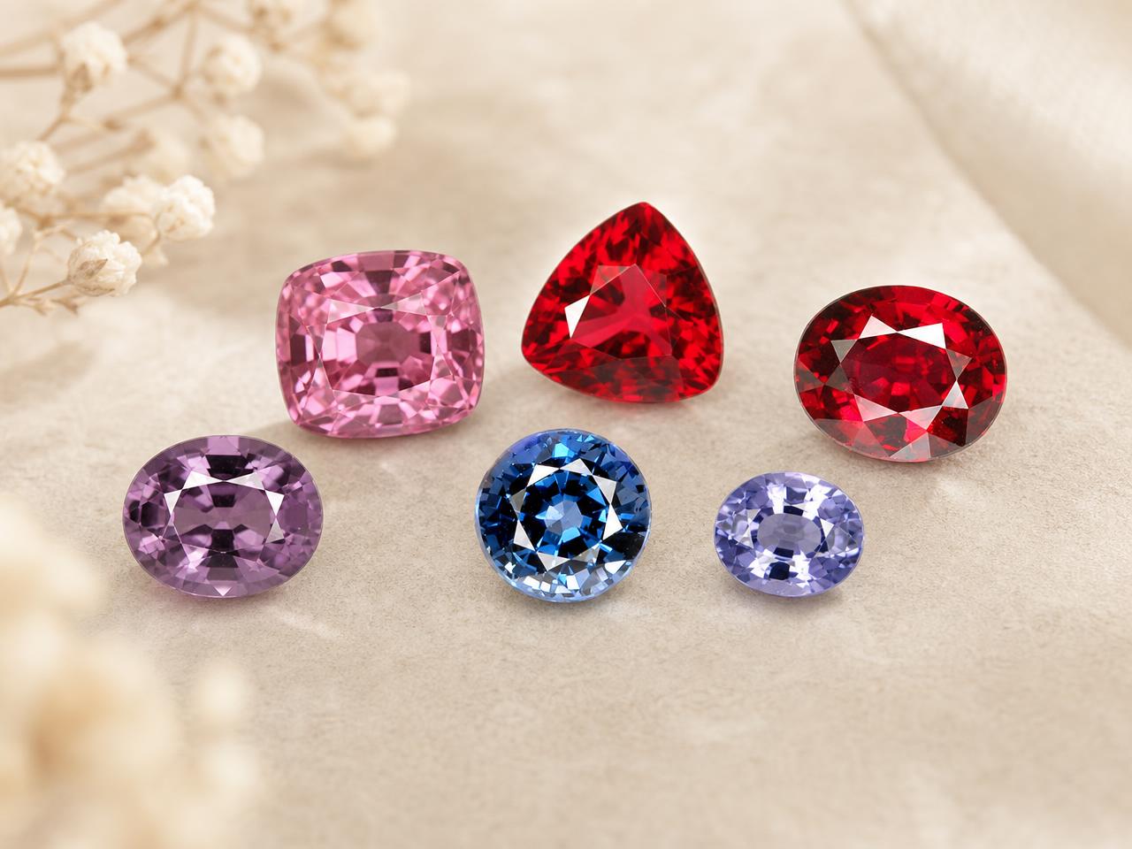 Lose Spinell-Edelsteine für Verlobungsring-Designs