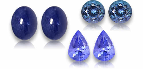 Passende Tansanit-Paare für Ohrringe und Schmuck