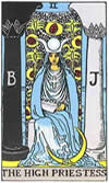 Tarot-Karte - Die Hohepriesterin