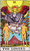 Tarot-Karte - Die Liebenden