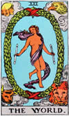 Tarot-Karte - Die Welt