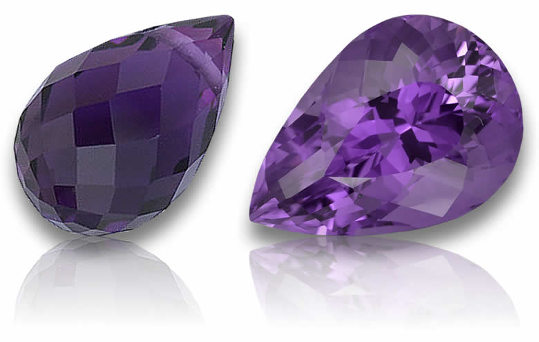 Lila und violette Amethyst-Edelsteine für Schmuck