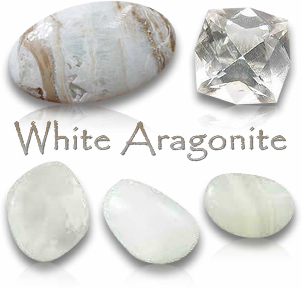 Natürliche weiße Aragonit-Edelsteine