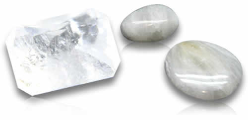 Natürliche weiße Baryt-Edelsteine