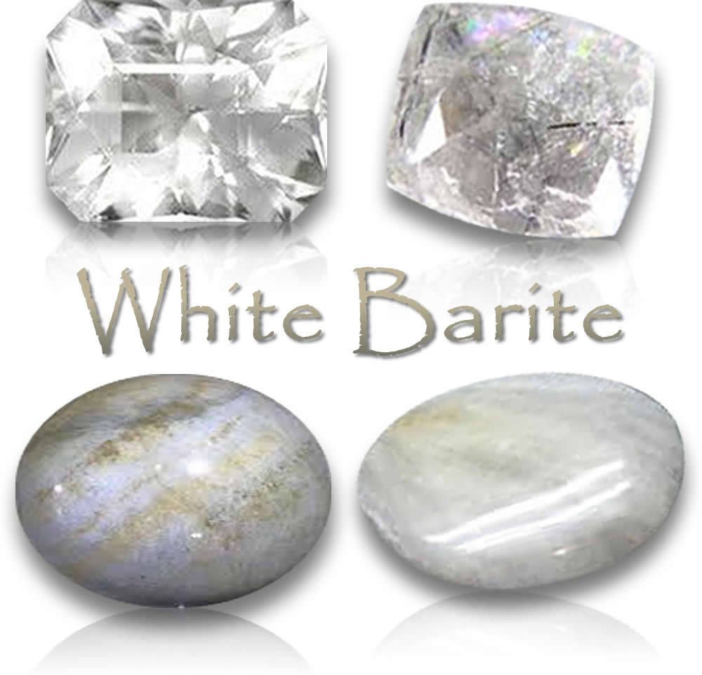 Natürliche weiße Baryt-Edelsteine
