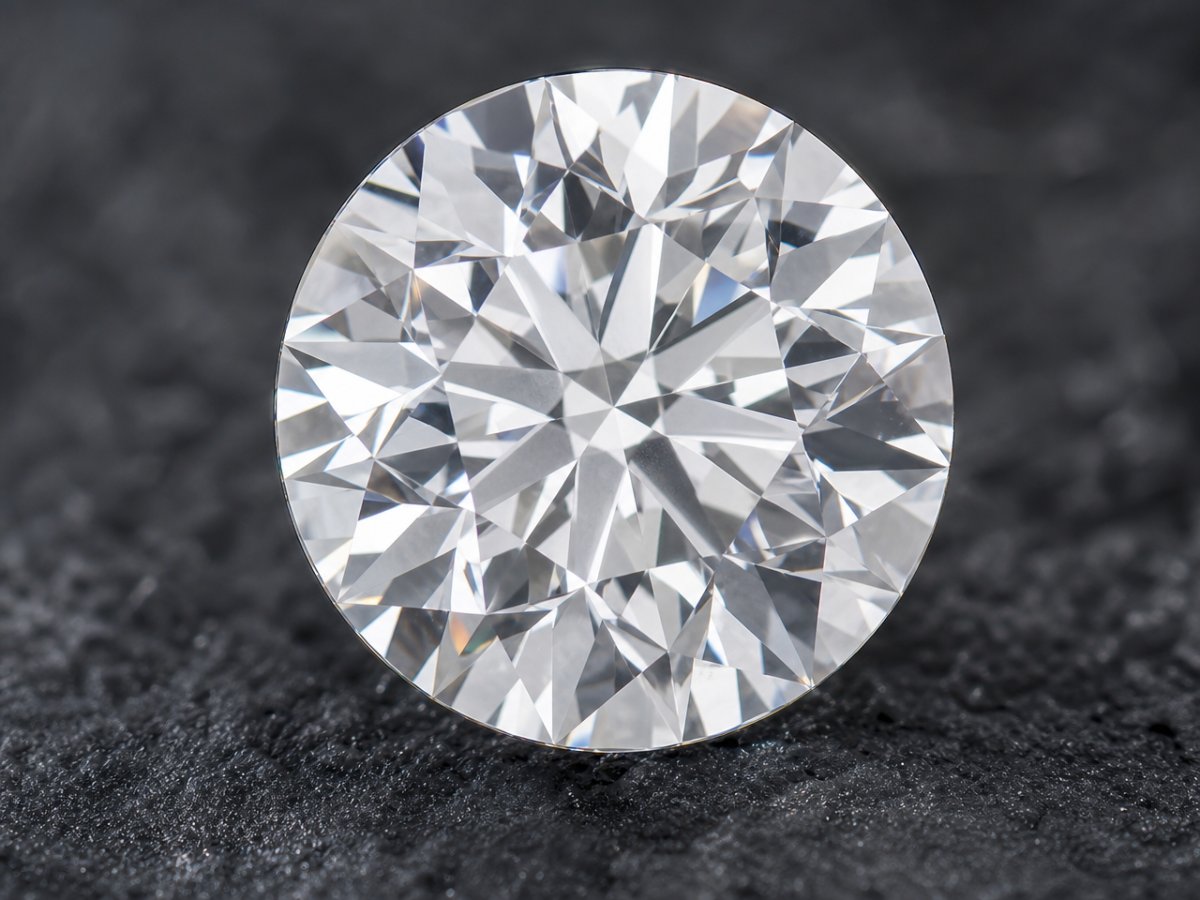 Nahaufnahme von natürlichen weißen Diamanten