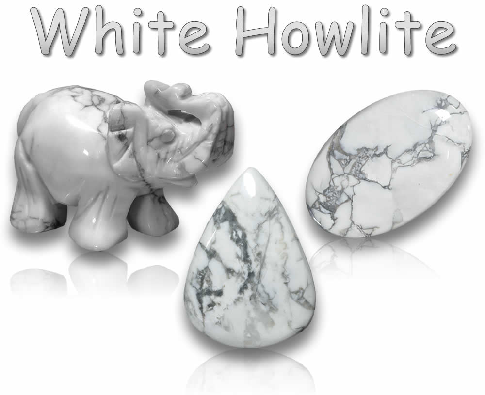 Natürliche weiße Howlith-Edelsteine