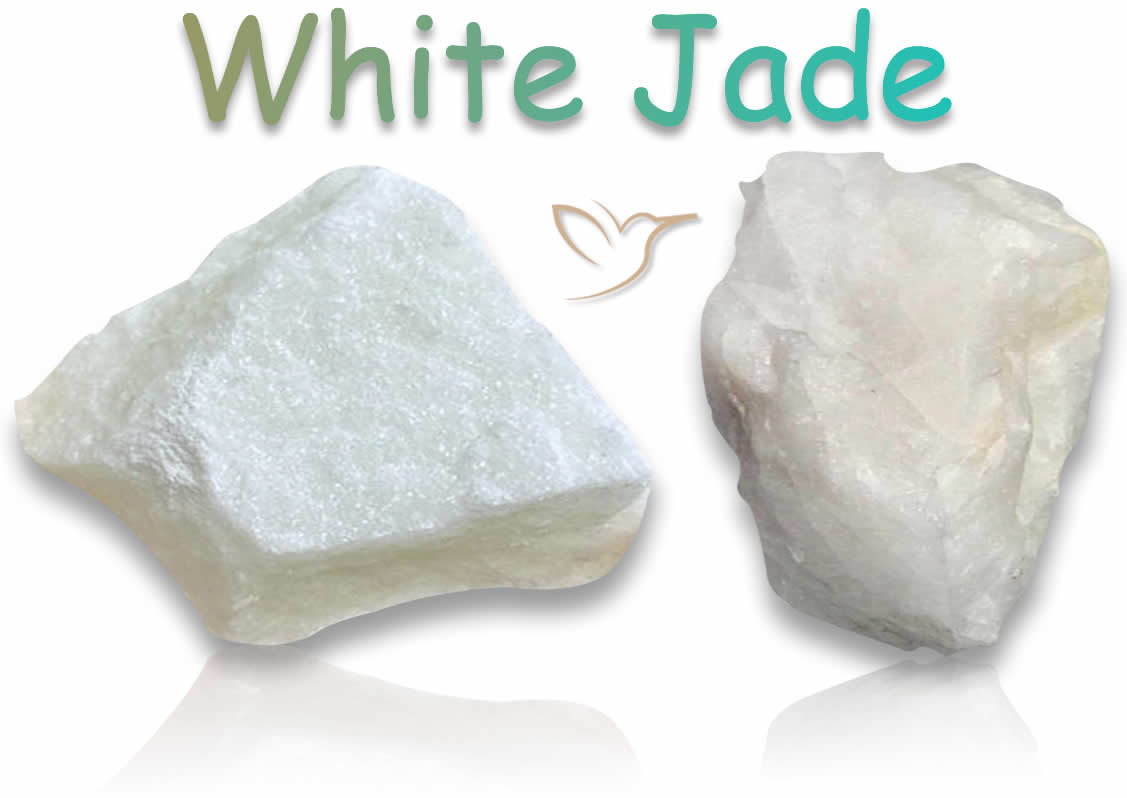 Natürliche raue weiße Jade-Edelsteine