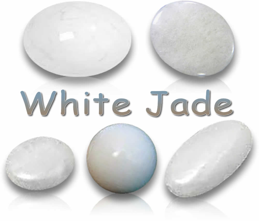 Natürliche weiße Jade-Edelsteine