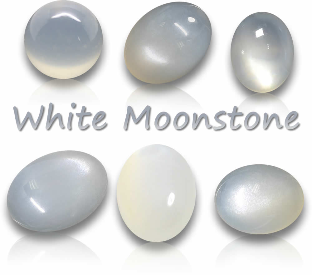 Natürliche weiße Mondstein-Edelsteine