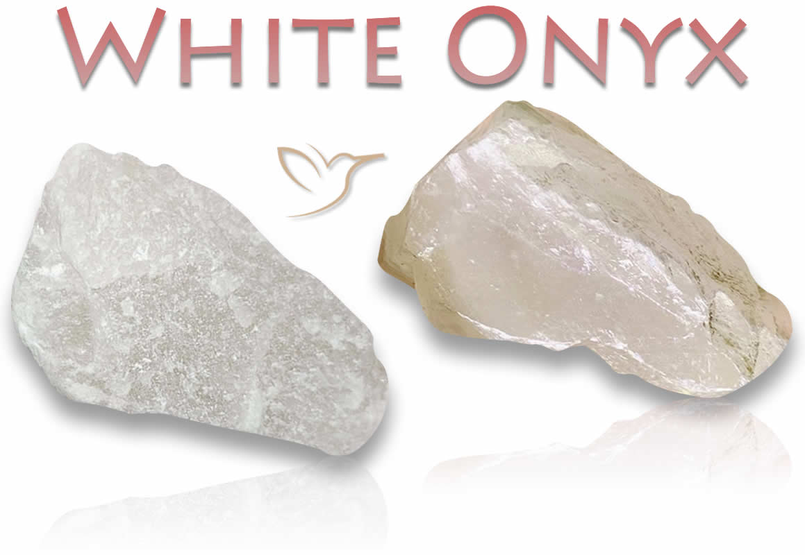 Natürliche raue weiße Onyx-Edelsteine