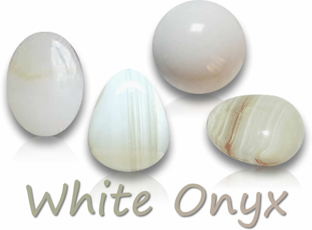 Natürliche weiße Onyx-Edelsteine