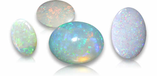 Geschäft Weißer Opal Edelsteine