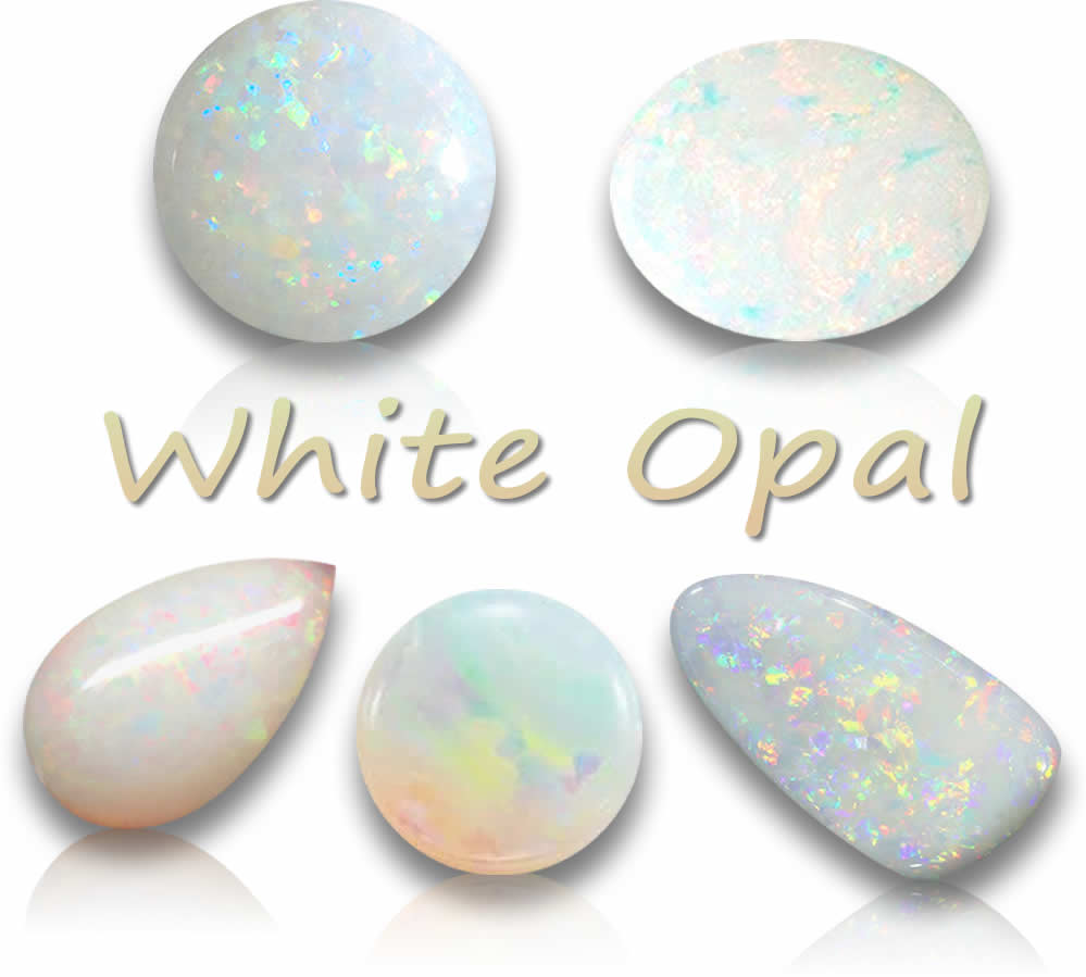 Natürliche weiße Opal-Edelsteine