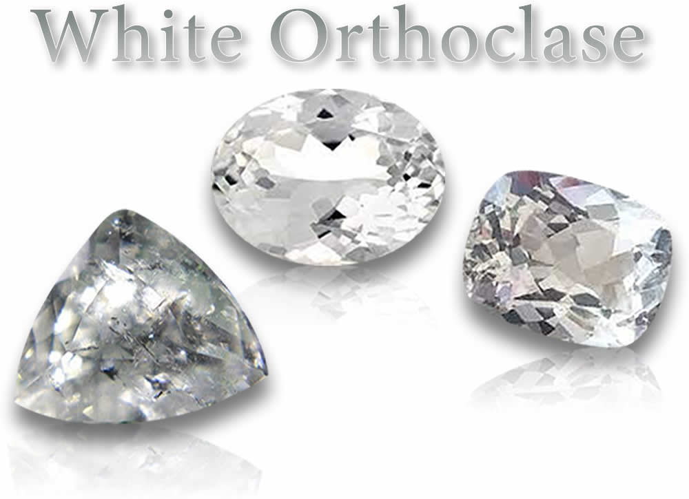 Natürliche weiße Orthoklas-Edelsteine