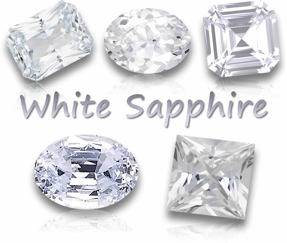 Natürliche weiße Saphir-Edelsteine
