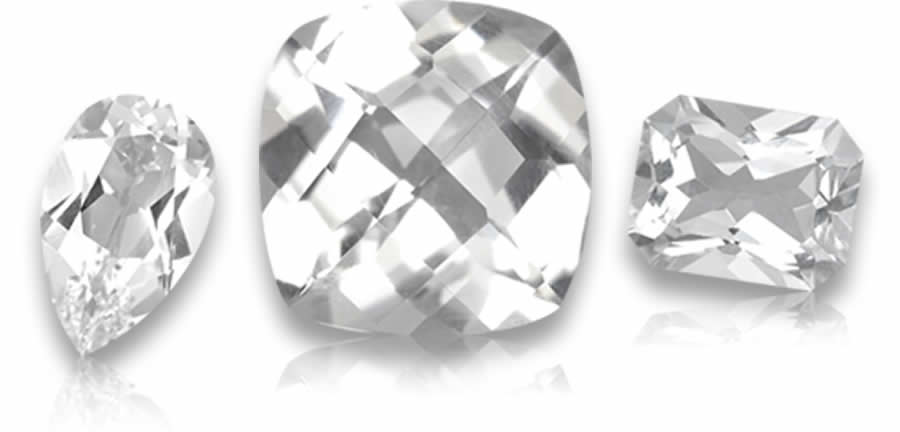 Weißer Topas – zertifizierte natürliche Edelsteine von GemSelect