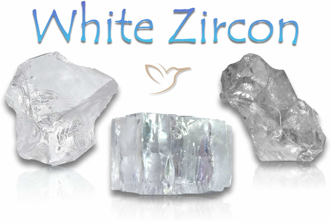 Natürliche grobe weiße Zirkon-Edelsteine
