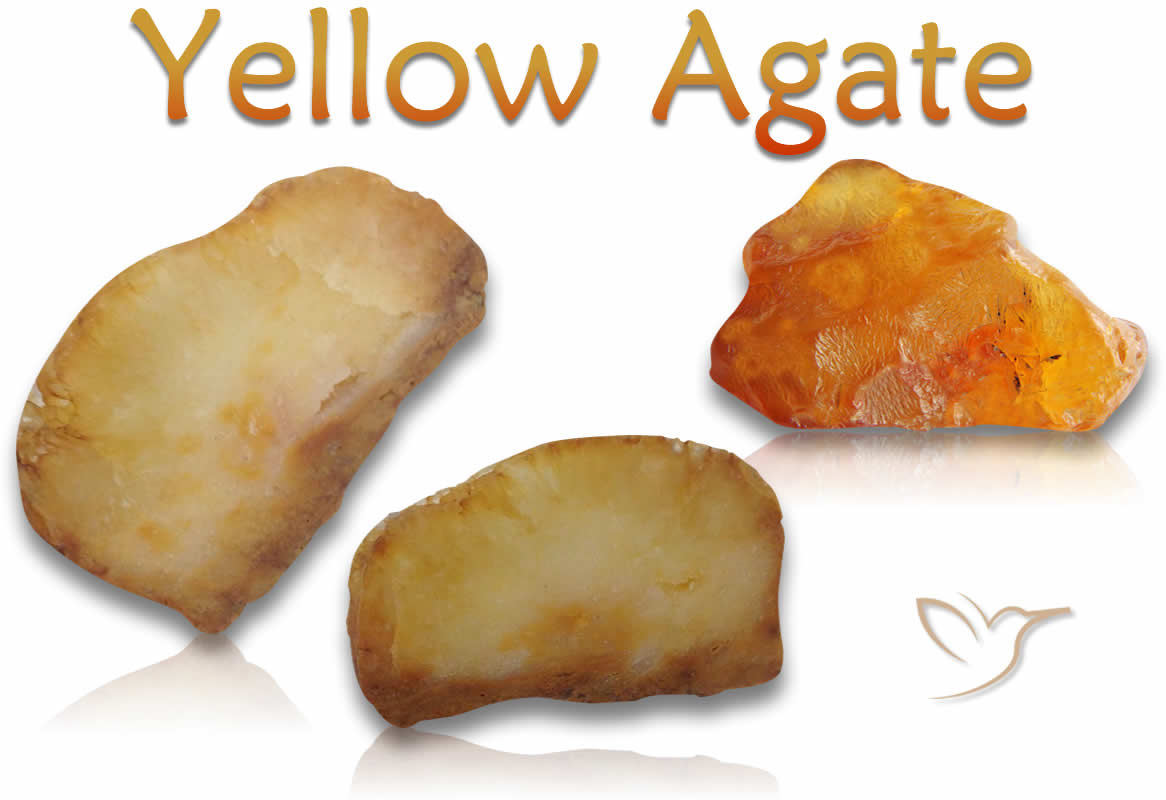 Rohe gelbe Achatsteine