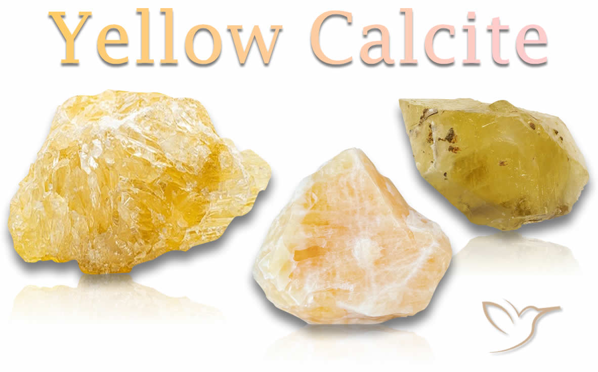 Rohe gelbe Calcitsteine