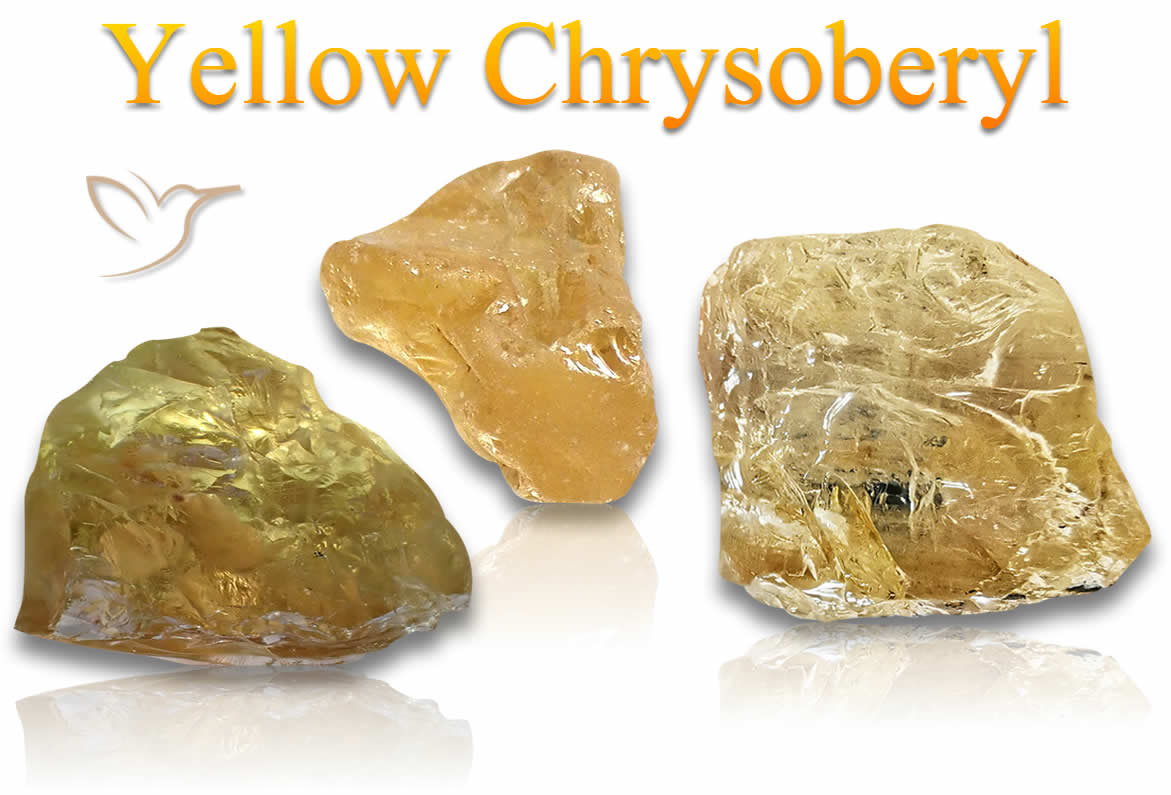 Rohe gelbe Chrysoberyll-Steine
